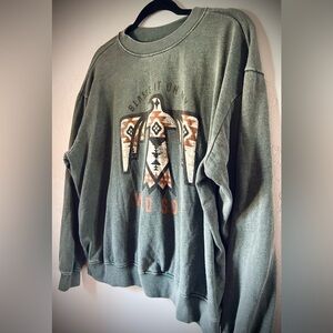Hrt & Luv Wild Soul Graphic Pullover Sweatshirt - Charcoal Gray Thunderbird XL